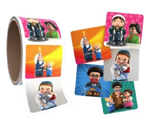 Picture of Mitzvah Kinder Smileys Sticker Roll Shabbos Day Theme